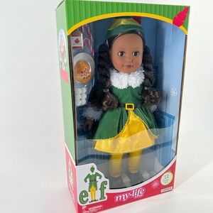 MY‎ LIFE AS BUDDY ELF CHRISTMAS Dark Brunette COLOR CHANGING PASTA New 18" Doll
